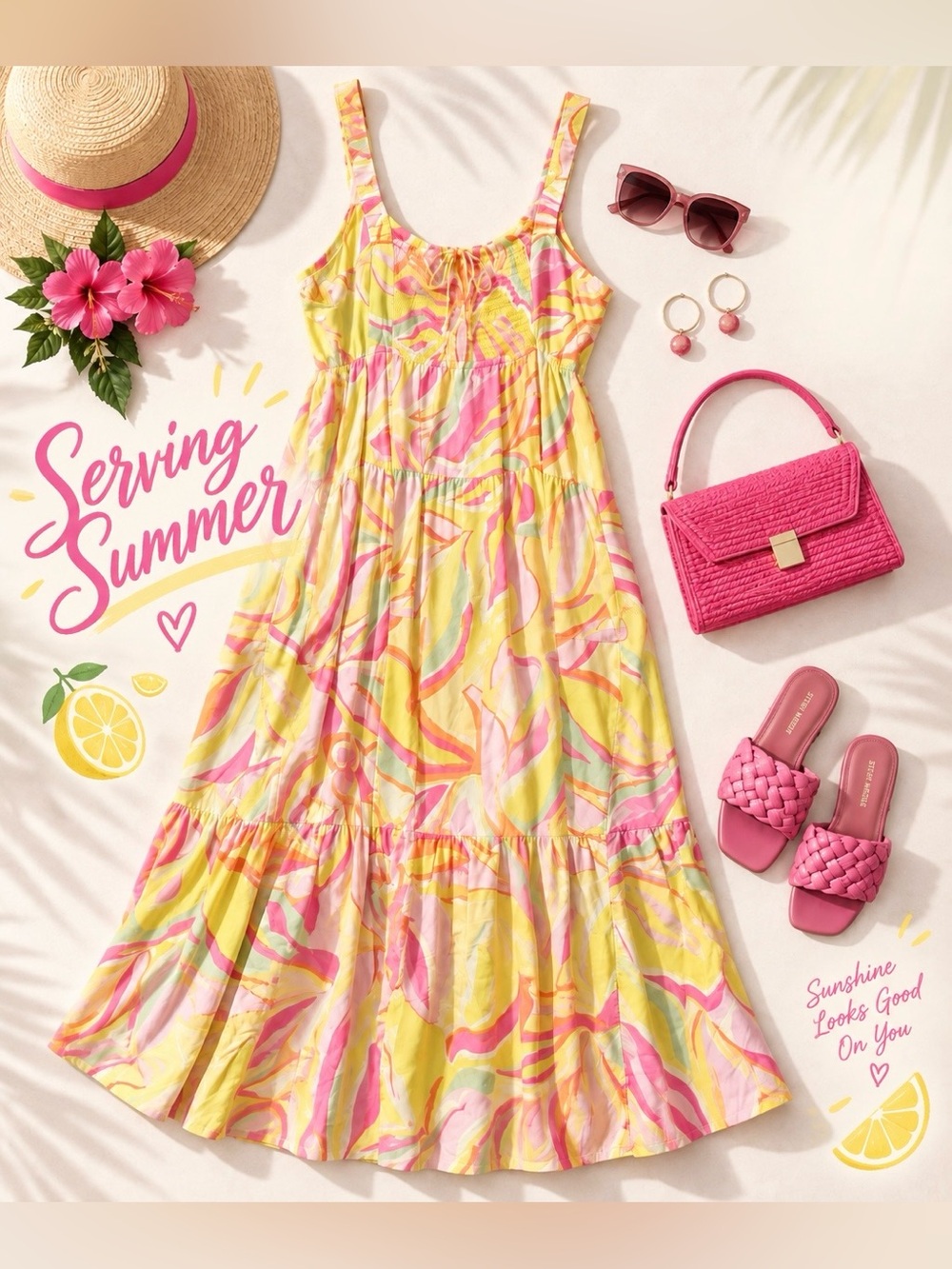 Terra & Sky 2X Colorful Abstract Print Tiered Maxi Dress